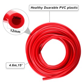 MRbrew 25 Feet CO2 Tubing, PVC CO2 Hose With Hose Clamps I.D. 5/16” Gas Line for Kegerator co2 Dispenser Beer System Draft Beer Home Brewing & Multiple Setups