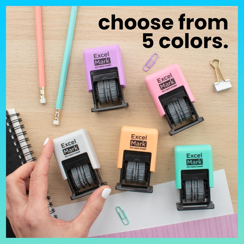 ExcelMark 1822 Date Stamp – Perfect for Shipping, Receiving, Expiration