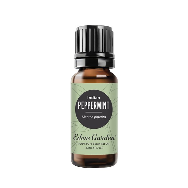 Edens Garden Peppermint- Indian Essential Oil, 100% Pure Therapeutic Grade (Undiluted Natural/Homeopathic Aromatherapy Scented Essential Oil Singles) 10 ml