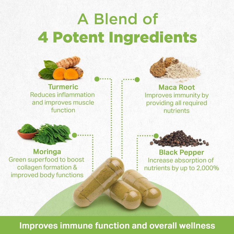 Strength & Spices Immune System Booster, Turmeric and Black Pepper