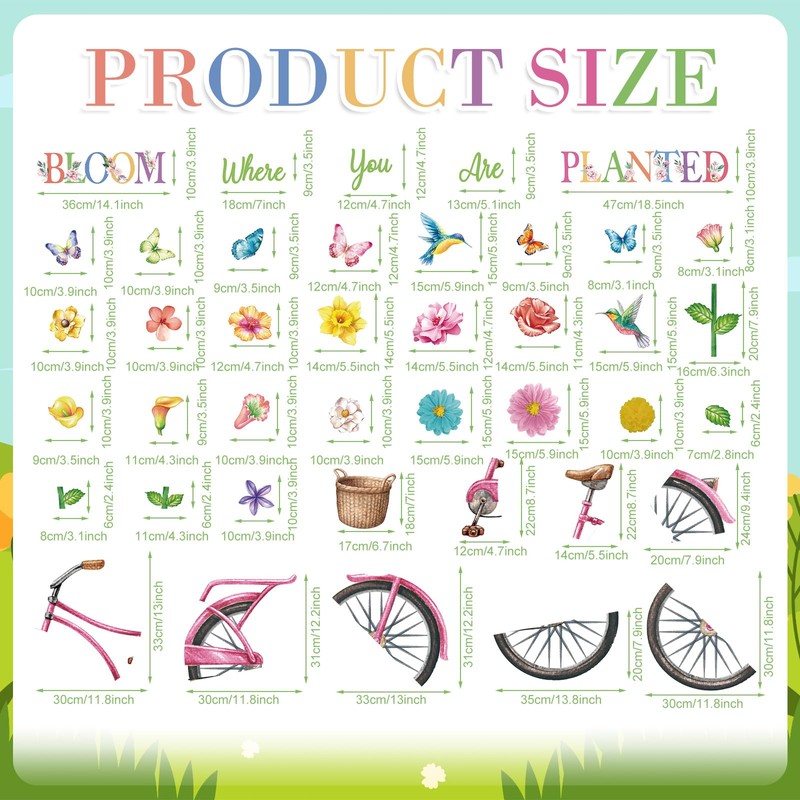 Pasimy Flower Bulletin Board Decorations Set 3D Paper Flower Cutouts
