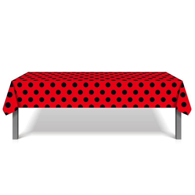 1 Pack Ladybug Plastic Tablecloth 54 x 87 Inch Long