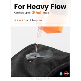 TIICHOO TIICHOO Period Pants Heavy Flow Soft Absorbent Washable Incontinence Pants Women Pack of 3(3XL, Brown/Rose Gold/Beige)