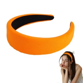 Headband for Women, Orange Headband Wide Hair Band, Fresh and Sweet Hair Accessories for Women's Hair, for Women Girls