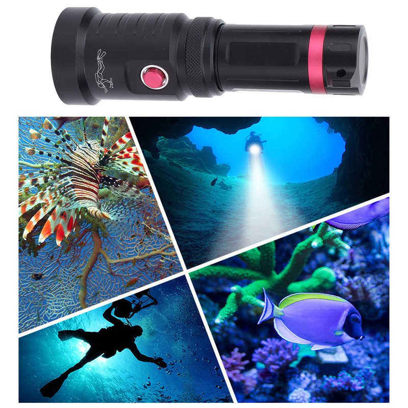 XHP70 5000lm Diving Lights Aluminum Alloy 100m IPX6 Waterproof Underwater