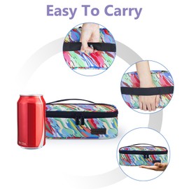 Gloppie Small Cool Bag, Lightweight Lunch Bag for Food Transport, Thermal Bag, Shopping Bag, Cool Box, Thermal Bag, Picnic Bag, Insulated for Adults, Men, Women, Multicoloured