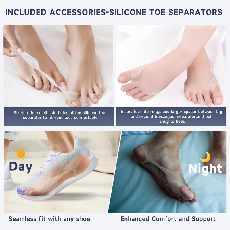 HUQKIYA Bunion Corrector for Women & Men, Orthopedic Bunion Splint