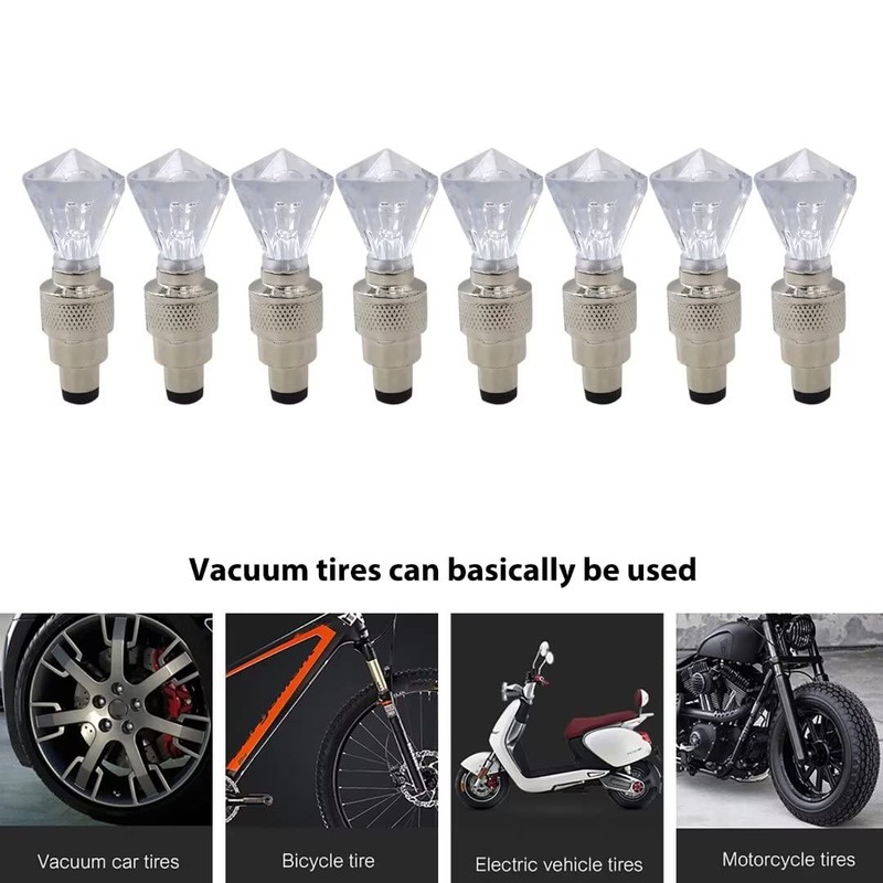 8Pack New Version LED Flash Light Bike Bicycle Car Wheel
