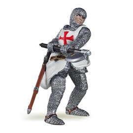 Papo MEDIEVAL-FANTASY Figurine, 39383 Templar Knight, Multicolour