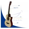 Breezee Market Guitarra Acustica Curva 38 Pulgadas Accesorios Funda Correa