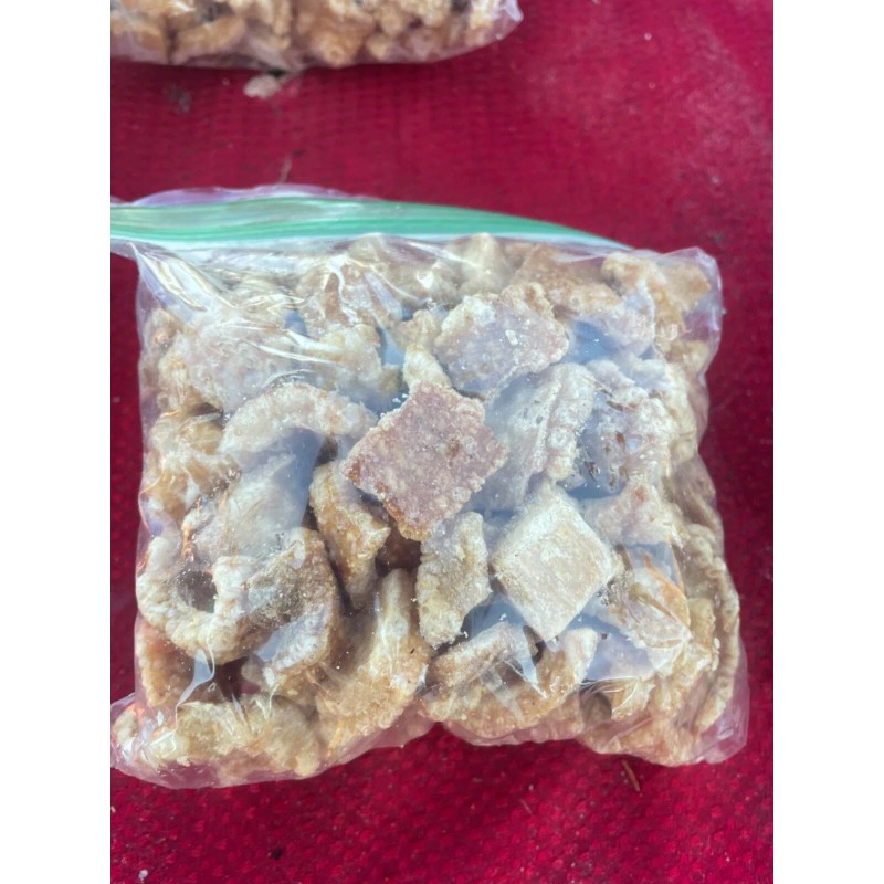 Unbranded Carolina Style pork cracklins/ BUTTON STYLE fried pork fat