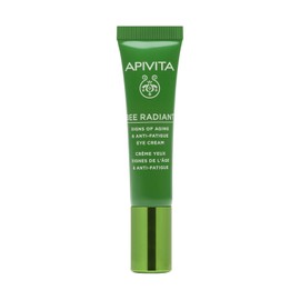 Apivita Bee Radiant Signs of Aging & Anti-Fatigue Eye Cream 15ml -Antiaging Brightening Eye Cream mit Propolis, Weißer Pfingstrose & Jasmin -Reduziert Falten um die Augen, dunkle Augenringe