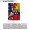 Ecuadorian Ecuador American Usa America Friendship Garden Flag 12x18 Double