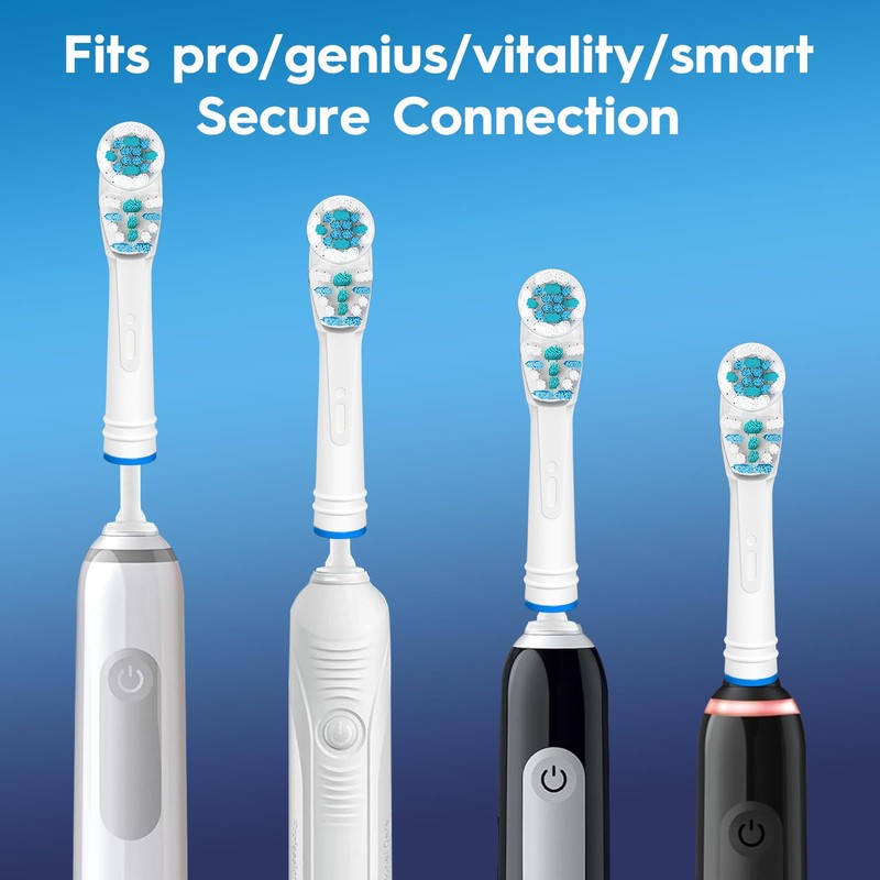 Dual Clean Replacement Brush Heads Compatible with Oral B Vitality