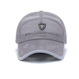 YAMEE Summer Hat Men's Baseball Cap Summer Mesh Baseball Cap Women's Baseball Cap Summer Sun Hat Summer Cap Adjustable Breathable (Cap Circumference: 56-60 cm), S/Grey