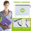 Mesh Zipper Pouch, 6PCS Waterproof Plastic Mesh Zipper Bag, A3
