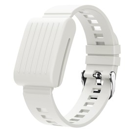 Adjustable Whoop Band Compatible with WHOOP 4.0 and Whoop 3.0, Soft and Durability Silicone Waterproof Whoop Strap for Enhanced Performance, White