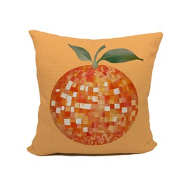 Mancheng-zi Disco Ball Pillow Covers 18x18,Disco Oranges Pillows Covers,Orange Pillows Decorative Throw Pillows Covers,Funky Decor,Orange Room Decor,Orange Gifts for Women Men