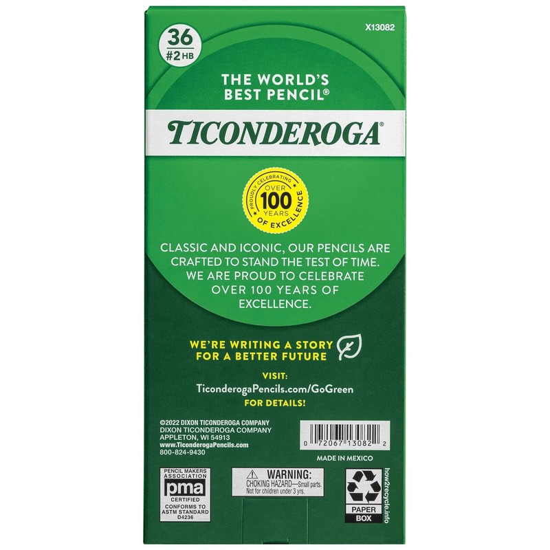 Ticonderoga Ergonomic Triangular Pencils 36 Count No 2 for Kids