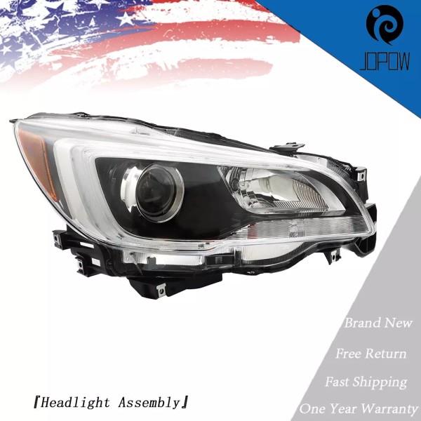 Munirater For 2015-2017 Subaru Legacy/Outback Headlight Assembly Black Halogen Right