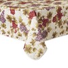 Violet Linen European Vinyard Grapes Printed Design Tablecloth, 60 in