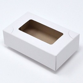 Window and Business Card Box – White