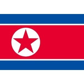 TOSPA North Korea Flag Mini Flag, Flag Size 4.1 x 6.2 inches (10.5 x 15.7 cm), Pole 10.6 inches (27 cm), Suction Cup Set, Made of Tetron Suede