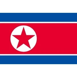 TOSPA North Korea Flag Mini Flag, Flag Size 4.1 x 6.2 inches (10.5 x 15.7 cm), Pole 10.6 inches (27 cm), Suction Cup Set, Made of Tetron Suede