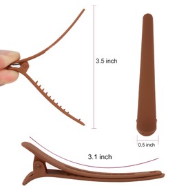 YISSION 24 PCS Hair Clips for Styling Sectioning, 3.1 Inch Matte Alligator No Crease Duck Billed Hair Clips, Hair Barrettes for Women Girls