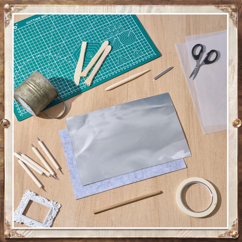 Yaocom 22 Pcs Metal Embossing Kit for Beginners, 0.3mm Thick