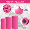 Set of 3 - Fuchsia Cylinder Pedestal Stand Covers, Flexible