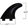 bohally 3 PCS G5 Black Surfing Fins with Fin Key