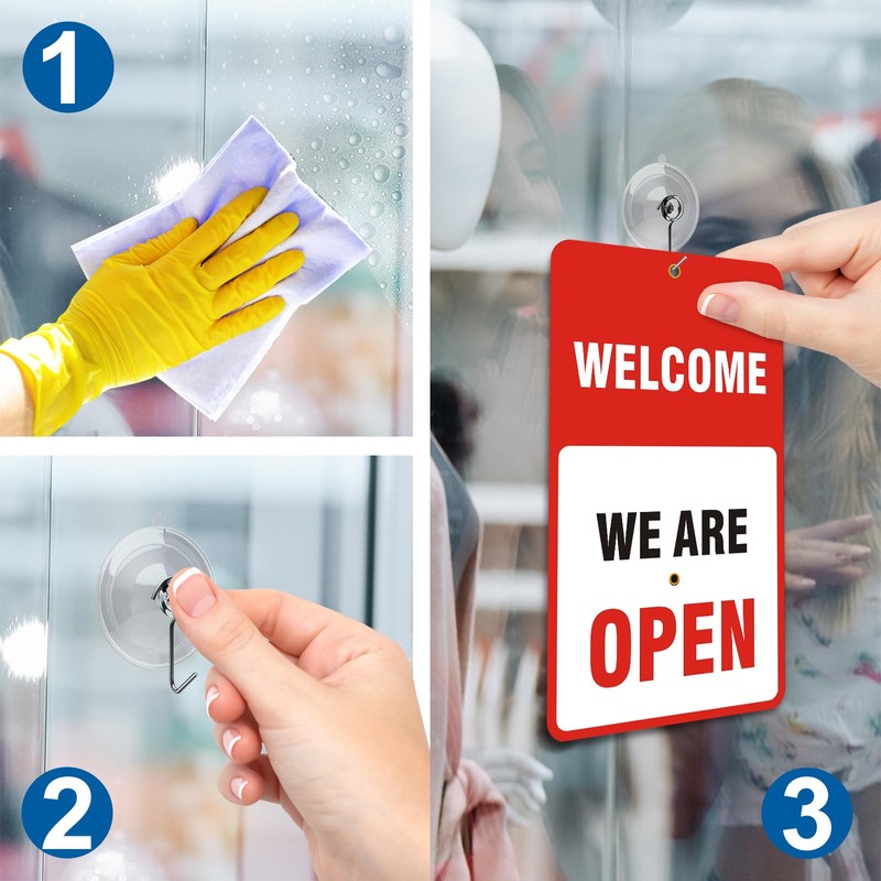 Open Signs for Business with Suction Cups, “We Will Be