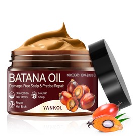 YANKOL 100% Raw Batana Oil for Hair Growth from Honduras, Dr Sebi Recommended Unrefined Natural Pure Organic Hair Oil for Anti Hair Loss, helping with Frizz, Split Ends, Texture & Shine
