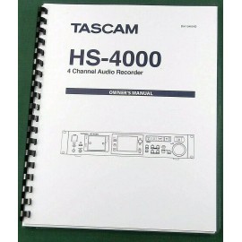 Tascam HS-4000 Owner's Manual: Full Color & Protective Covers!