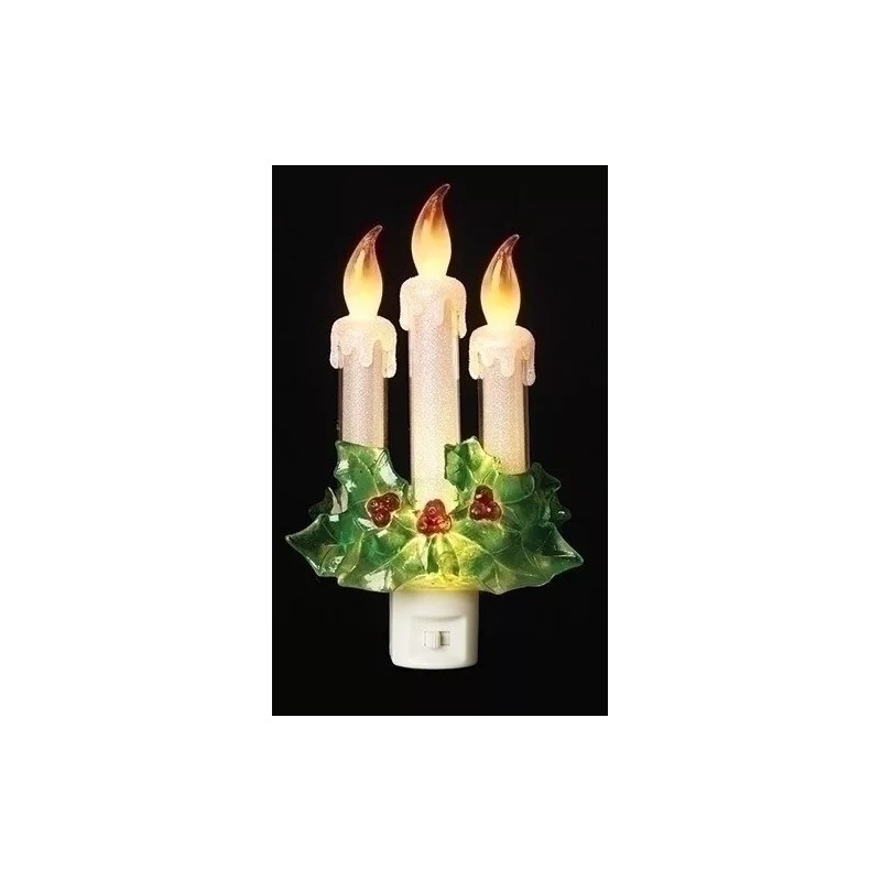 Roman, Inc. Christmas Candle Trio Plug In Night Light 164086