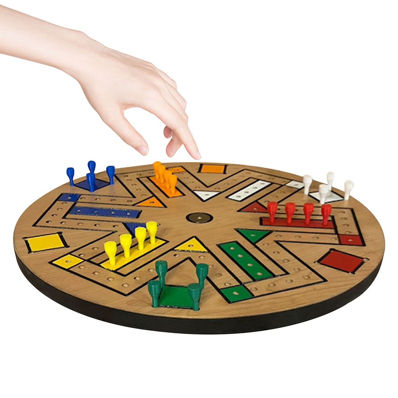 Wooden Board Game Flying Chess Peg Board Game Family Game