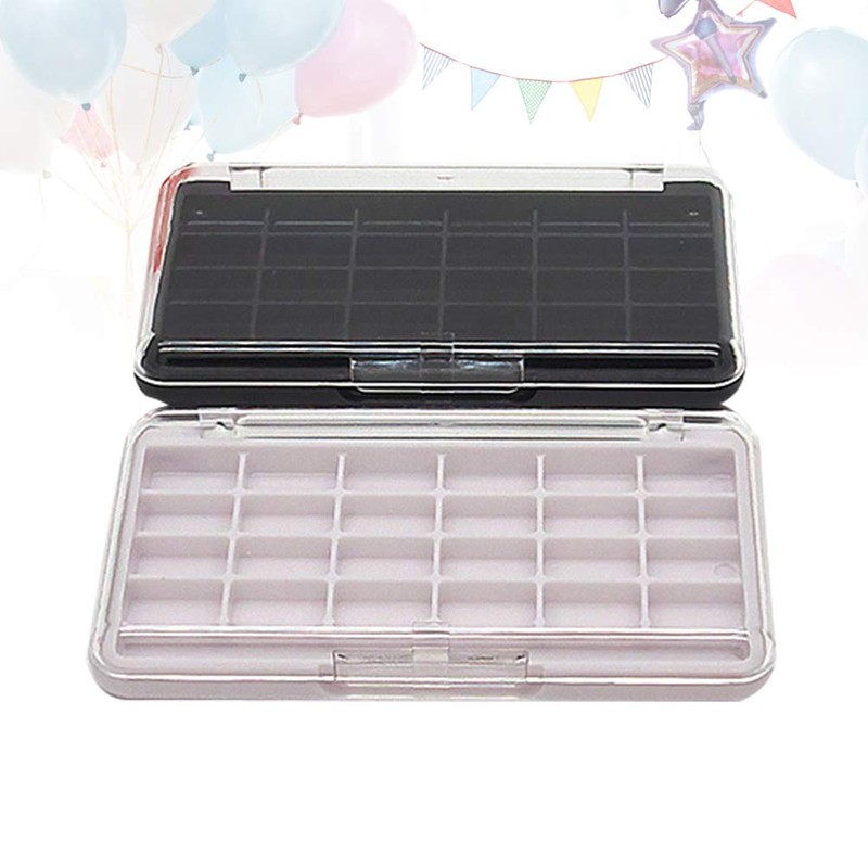 2PCS 24 Grids Empty Refillable Container Case Make Up Palette