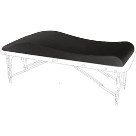 LukyHonie Lash Bed Foam Topper, Ergonomic Curvy Eyelash Mattress Topper for Massage Bed, Beauty Salon Massage Table Padding Topper, 30D Esthetician Bed Cushion with Removable Cover (Black-60cm)