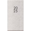 2025 Pocket Diary Slim Silver Glitter Stylish Hardcover Week to