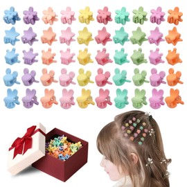 NiAMAi Mini Hair Claw Clips for baby and girl 100PCS Cute small Hair Accessories Hair Clips Pins Clamps Non Slip Tiny Plastic Clips