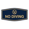 Signs ByLITA Fancy No Diving Sign with Adhesive Tape, Mounts