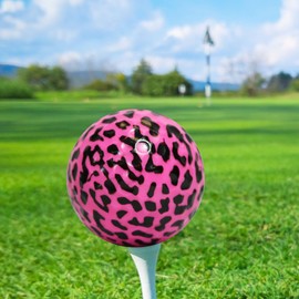 Pink Leopard Print Golf Balls – Set of 12 Novelty Golf Balls | Quality Unique Gift for Women, Golfers, Bachelorette Parties, Birthdays