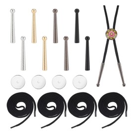 Giyofom Bolo Tie Accessories - DenimTie - Bolo Tie End Cap Set for DIY Making Bolo Ties
