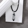 YAFEINI St Christopher Necklace Mens Sterling Silver Crystal Necklace Jewelry