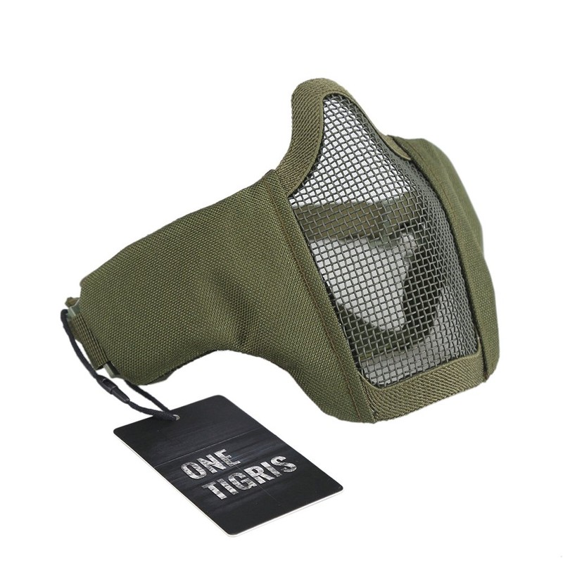 OneTigris Foldable Half Face Mask Mesh Mask for Airsoft Paintball