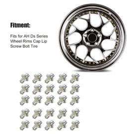 Car Wheel Rivets, 25pcs Plastic Silver Replacement Nuts for AH Ds Series Wheel Rims Lip Screw Tire