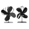 4 Blade Fireplace Fan Aluminium Alloy Heat Powered High Temperature