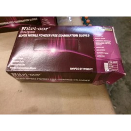 Cordova BOX OF 100 CORDOVA NITRI-COR ECLIPSE BLACK POWDER FREE GLOVES SIZE X-LARGE 4084B