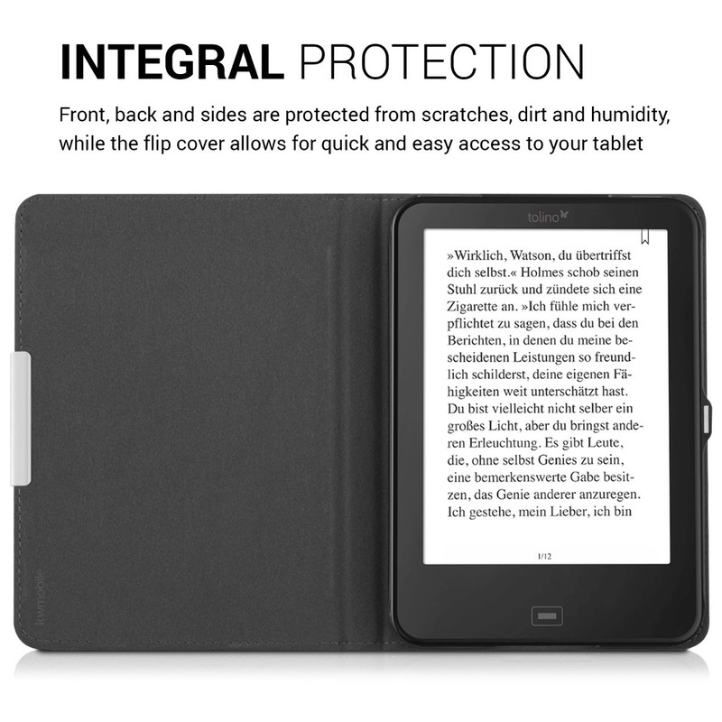kwmobile Flip Case Compatible with Tolino Shine 2 HD Case